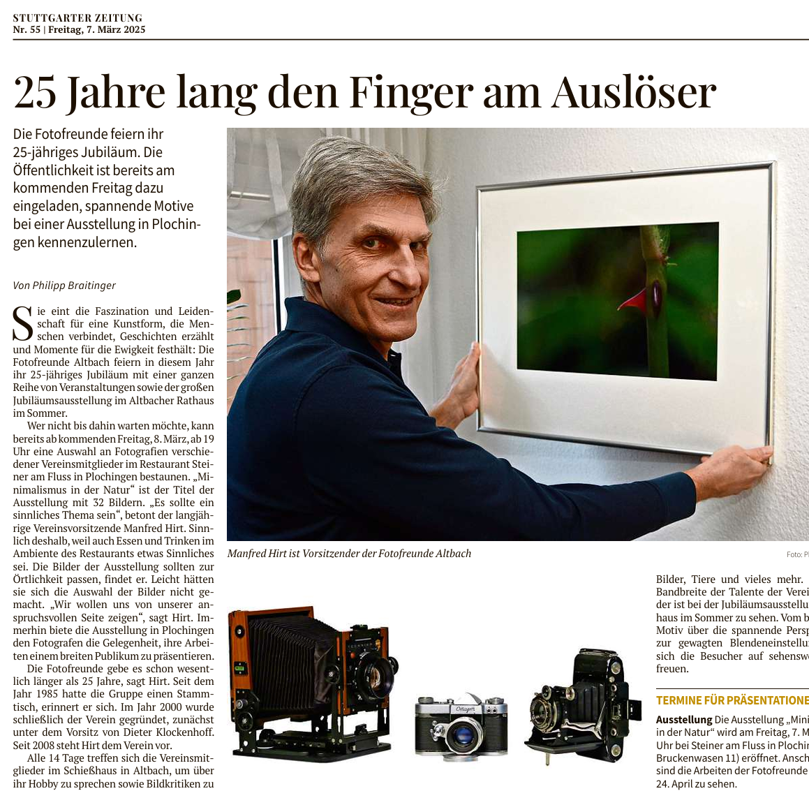 25 Jahre lang den Finger am Auslöser - Stuttgarter Zeitung